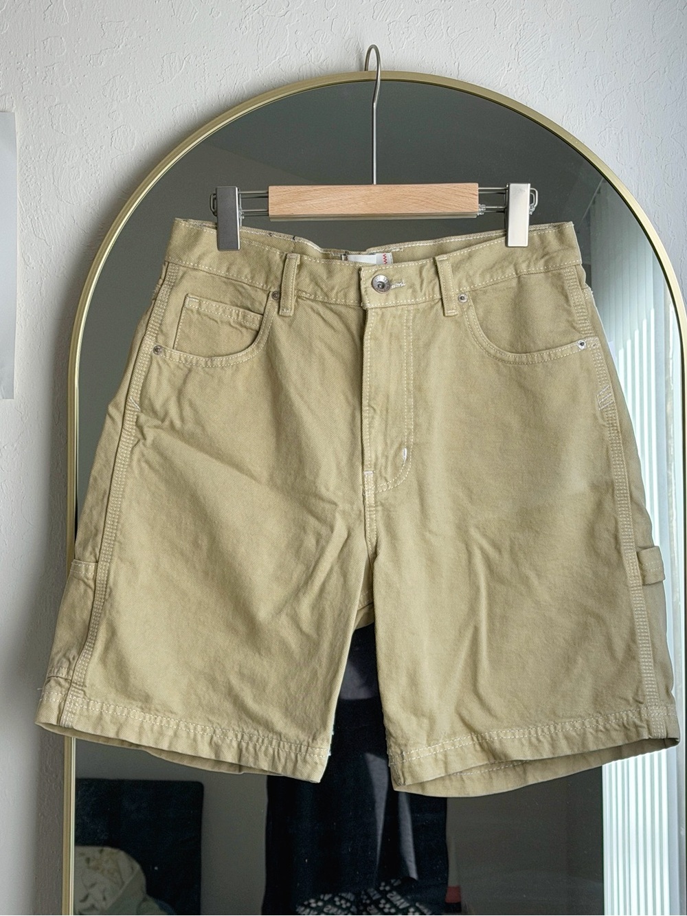 BDG Men's Cargo Shorts in Khaki Green